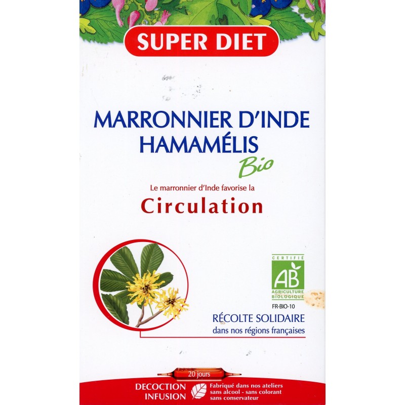 MARRONNIER D'INDE HAMAMELIS BIO 20 Ampoules 15ml