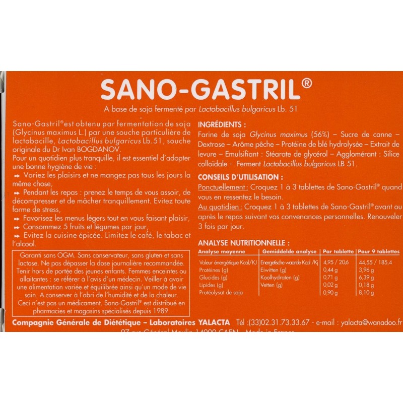 SANO GASTRIL 36 CPR YALACTA